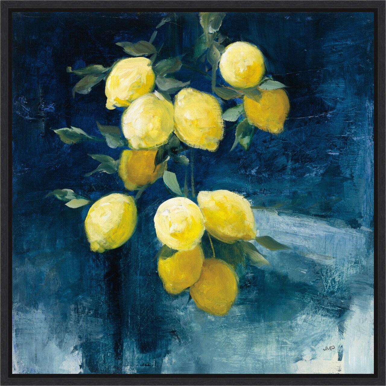 Lemon Grove I by Julia Purinton 16-in. W x 16-in. H. Canvas Wall Art Print Framed in Black